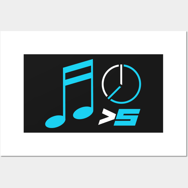 Music Greater Than Five Minutes Icon Wall Art by MOULE